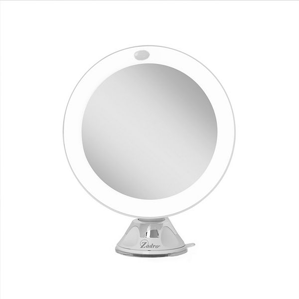 Zadro Lighted Suction Cup Wall-Mounted Makeup Mirror with Magnification