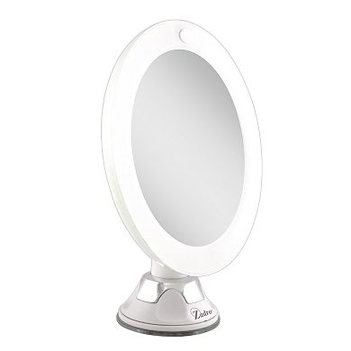 Zadro Lighted Suction Cup Wall-Mounted Makeup Mirror with Magnification