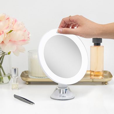 Zadro Lighted Suction Cup Wall-Mounted Makeup Mirror with Magnification