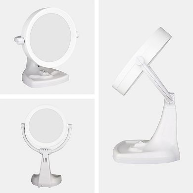 Zadro Max Bright Lighted Makeup Mirror with Magnification & Storage Tray