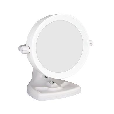 Zadro Max Bright Lighted Makeup Mirror with Magnification & Storage Tray