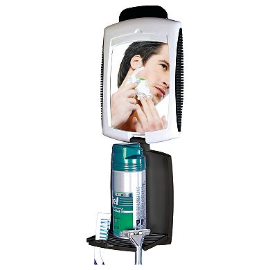 Zadro Shower Mirror For Travel with Tray Organizer & Suction Cup