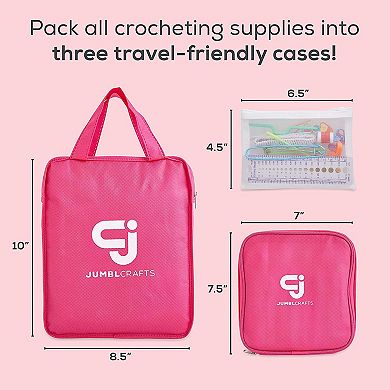Jumblcrafts Crochet Kit With Crochet Hooks, Crochet Needle And Yarn Set