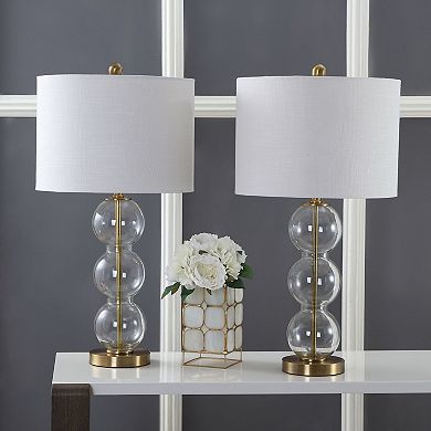 Bella Glass Triple Sphere Led Table Lamp (set Of 2)