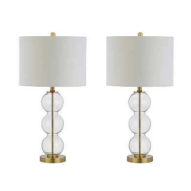 Bella Glass Triple Sphere Led Table Lamp (set Of 2)