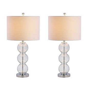 Bella Glass Triple Sphere Led Table Lamp (set Of 2)