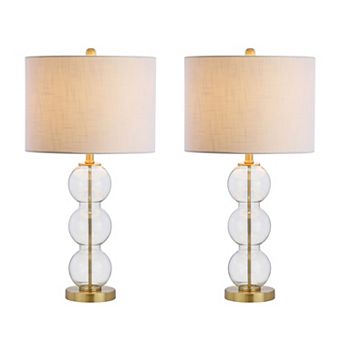 Bella Glass Triple Sphere Led Table Lamp (set Of 2)