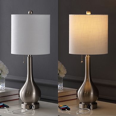 Tyler Modern Classic Gourd Iron Led Table Lamp With Dual Usb Charging Port (set Of 2)