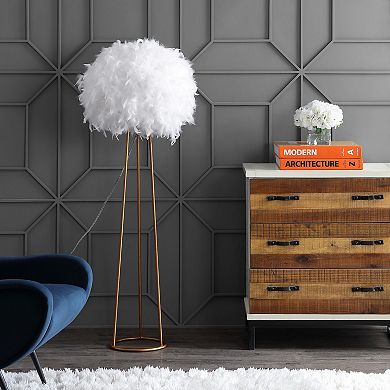 Stork Feather Metal Led Floor Lamp