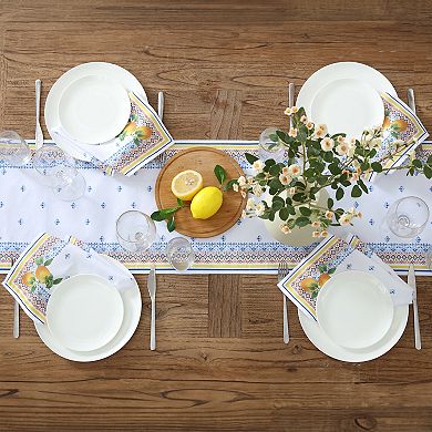 Elrene Home Fashions Capri Lemon Spring/Summer Table or Console Runner, 13"x70"