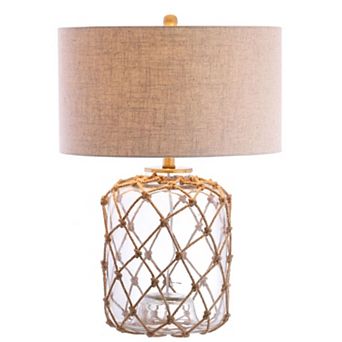 Mer Glass And Rope Led Table Lamp