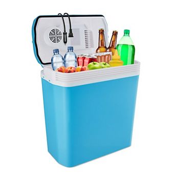 Ivation Electric Cooler & Warmer With Handle, 24 L Portable Thermoelectric Fridge For Vehicles