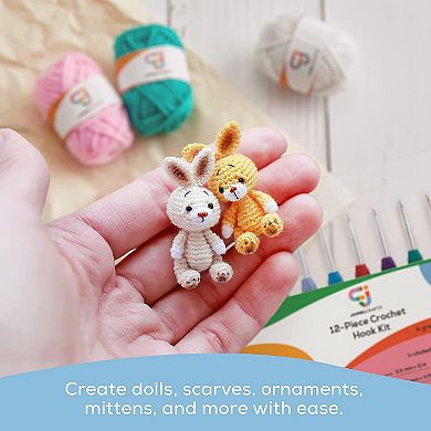 Jumblcrafts 12-piece Crochet Hook Set, Colorful Crochet Hooks With Rubber Grip