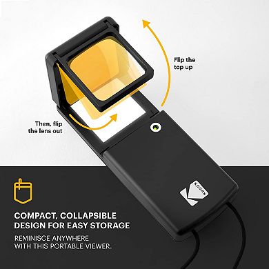 Kodak Magnifying Lighted Slide Viewer, Compact Portable 1.8x Led Backlight For Vintage 35mm Slides