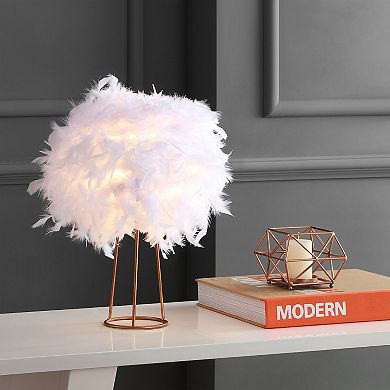 Stork Feather Metal Led Table Lamp
