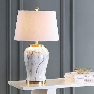 Prague Ceramic Marble Led Table Lamp