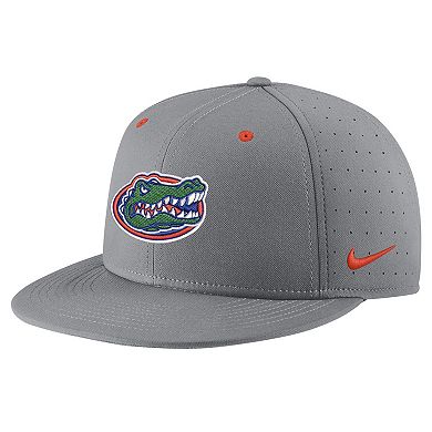 Men's Nike Gray Florida Gators USA Side Patch True AeroBill Performance Fitted Hat