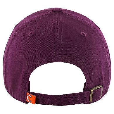 Men's '47 Purple Clemson Tigers Vintage Clean Up Adjustable Hat