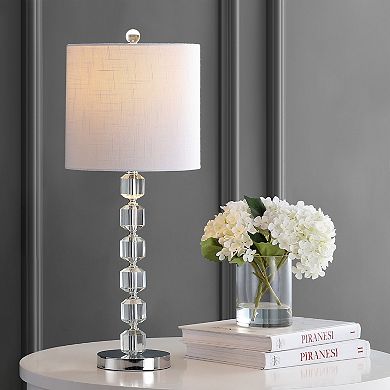 Cary Modern Stacked Crystal/metal Led Table Lamp (set Of 2)