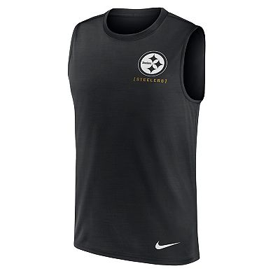 Men's Nike Black Pittsburgh Steelers Muscle Tank Top