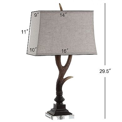 Antler Rustic Resin/crystal Led Table Lamp