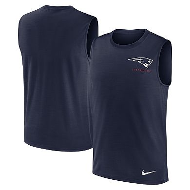 Men's Nike Navy New England Patriots Muscle Tank Top