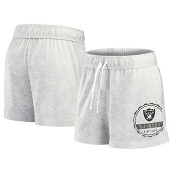 Women's Fanatics Branded Oatmeal Las Vegas Raiders Vintage Badge Shorts