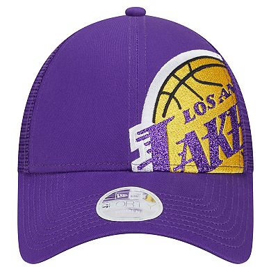 Women's New Era Purple Los Angeles Lakers Game Day Sparkle Logo 9FORTY Adjustable Hat