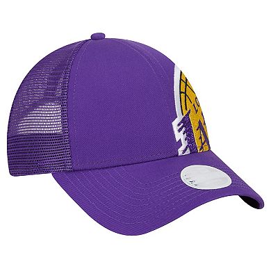 Women's New Era Purple Los Angeles Lakers Game Day Sparkle Logo 9FORTY Adjustable Hat
