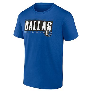 Men's Fanatics Branded Blue Dallas Mavericks Box Out T-Shirt