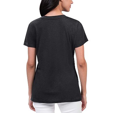 Women's G-III 4Her by Carl Banks Black Colorado Rockies Key Move V-Neck T-Shirt