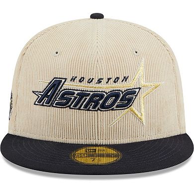 Men's New Era White Houston Astros  Corduroy Classic 59FIFTY Fitted Hat