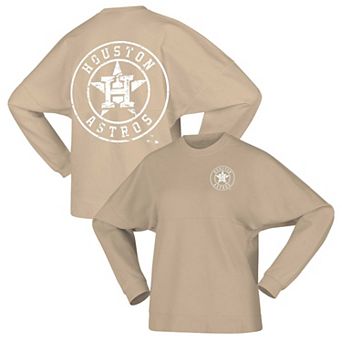 Women's Fanatics Branded Tan Houston Astros Branded Fleece Pullover Sweatshirt