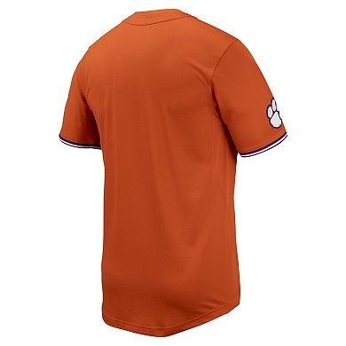 Men's Nike Orange Clemson Tigers Replica Full-Button Baseball Jersey