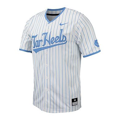 Men's Nike White North Carolina Tar Heels Pinstripe Replica Baseball Jersey