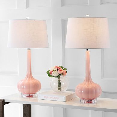 Bette Glass Teardrop Led Table Lamp (set Of 2)