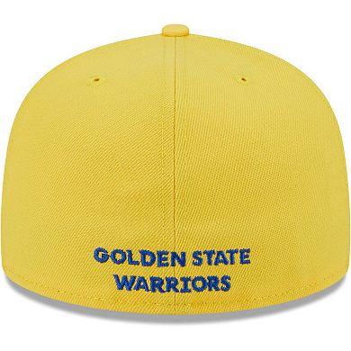 Men's New Era Royal/Gold Golden State Warriors Gameday Wordmark 59FIFTY Fitted Hat