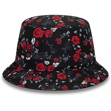 Men's New Era Black Manchester United Floral Print Bucket Hat