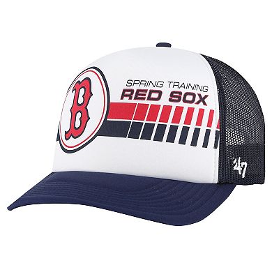 Men's '47  White/White Boston Red Sox 2024 Spring Training Foam Trucker Adjustable Hat
