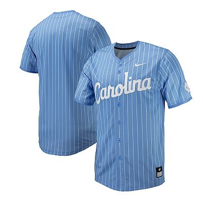 Men s Nike Carolina Blue North Carolina Tar Heels Pinstripe Replica Baseball Jersey