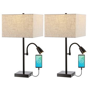 Austin Farmhouse Industrial Iron Led Table Lamp