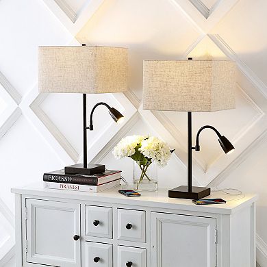 Austin Farmhouse Industrial Iron Led Table Lamp