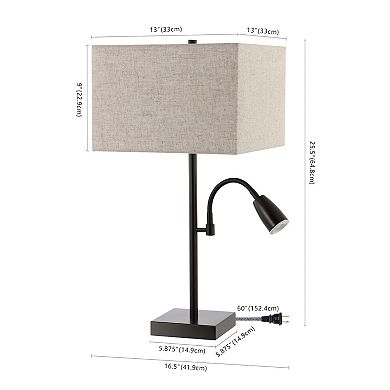 Austin Farmhouse Industrial Iron Led Table Lamp