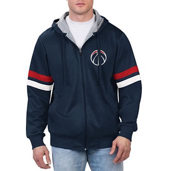 Men's G-III Sports by Carl Banks Navy Washington Wizards Contender Full-Zip Hoodie Jacket