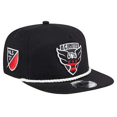 Men's New Era Black D.C. United The Golfer Kickoff Collection Adjustable Hat