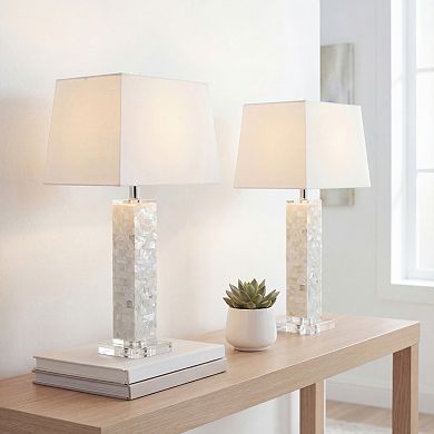 Noelle Seashell Led Table Lamp (set Of 2)