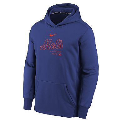Youth Nike Royal New York Mets Authentic Collection Performance Pullover Hoodie
