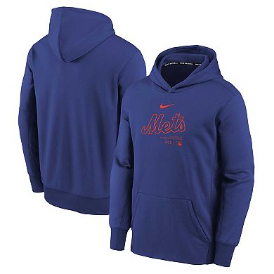 Youth Nike Royal New York Mets Authentic Collection Performance Pullover Hoodie