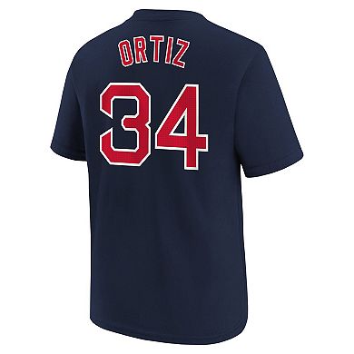 Youth Nike David Ortiz Navy Boston Red Sox Home Player Name & Number T-Shirt