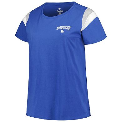 Women's Profile Royal Los Angeles Dodgers Plus Size Scoop Neck T-Shirt